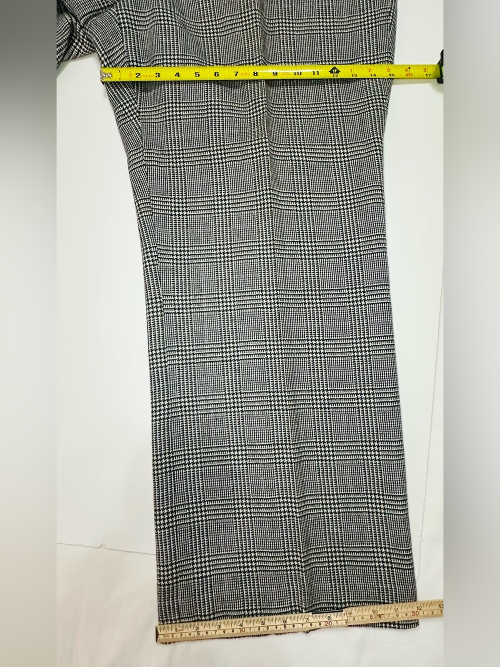 Lauren Ralph Lauren Black Ivory Glen Plaid Wide Leg Trousers 22W Lavender Accent - Picture 6 of 13